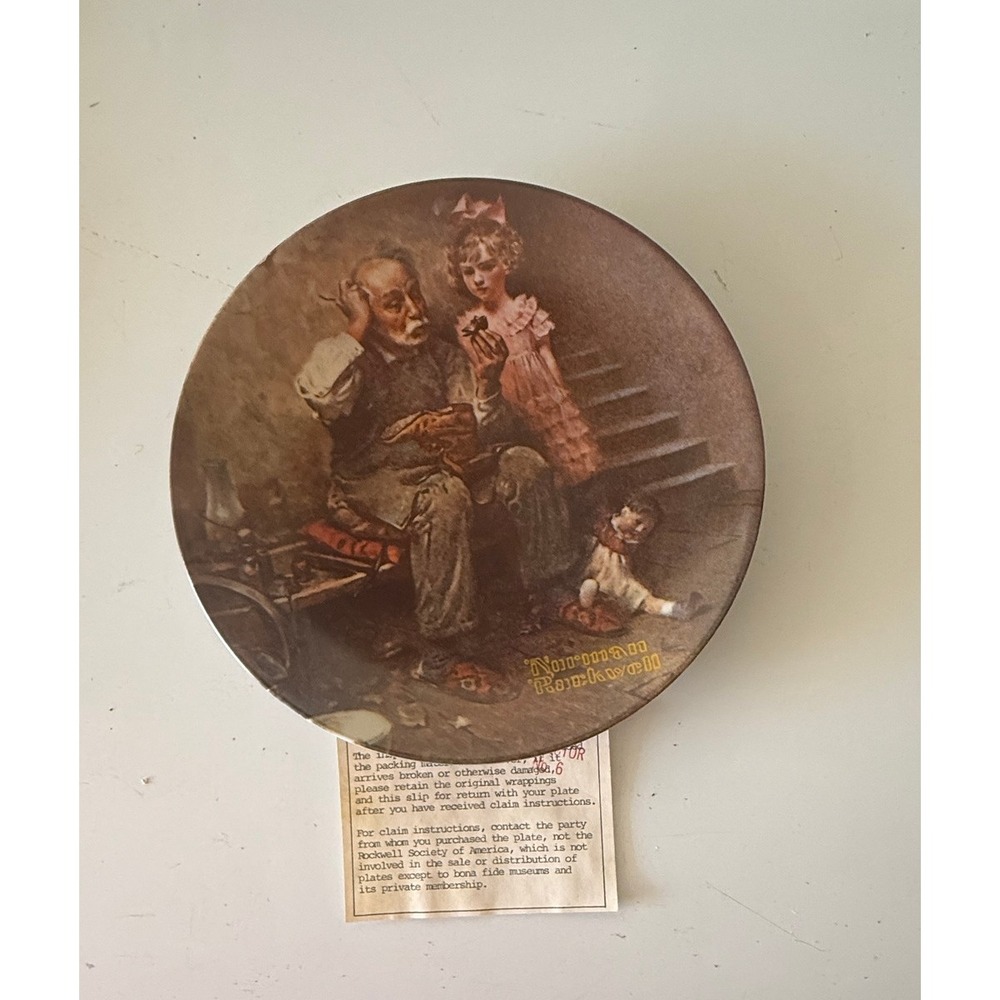 Norman Rockwell 'The Toymaker' Collector Plate
